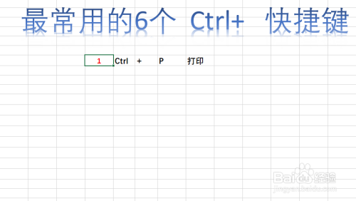 Excel表格中，日常办公最常用的几个Ctrl快捷键