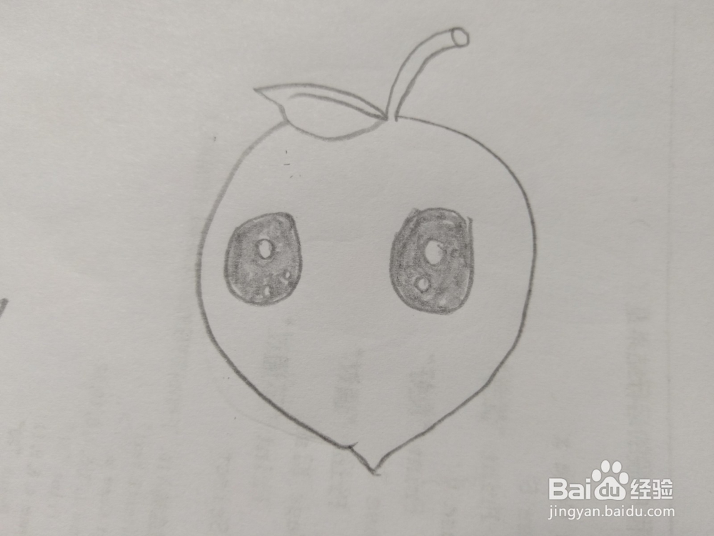 简笔画桃子画法5