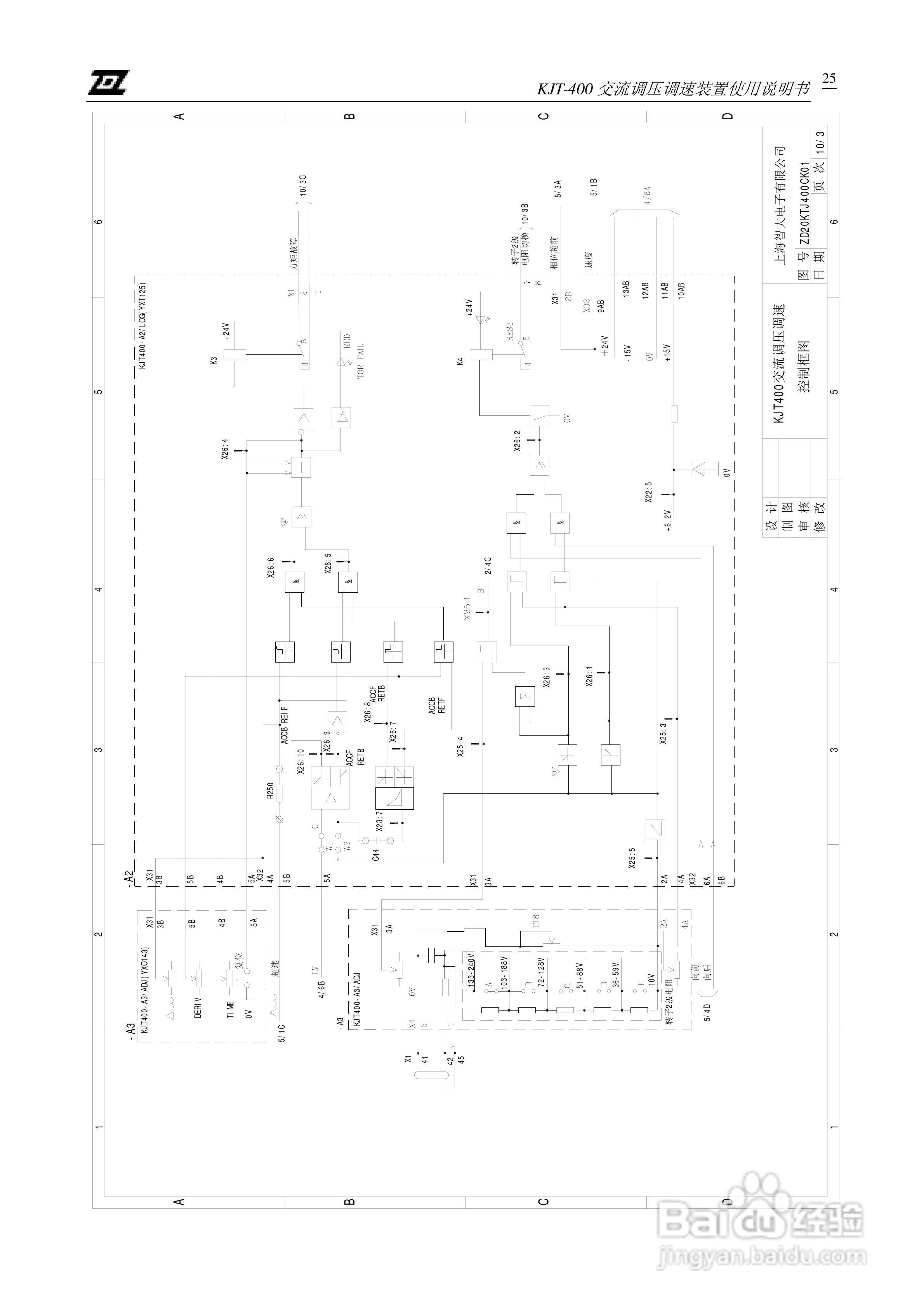 KJT-400交流调压调速装置使用说明书:[3]