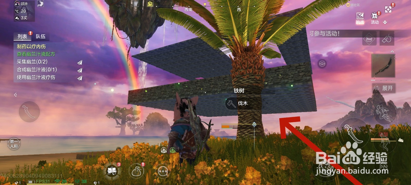 妄想山海游戏中如何找到铁树的教程