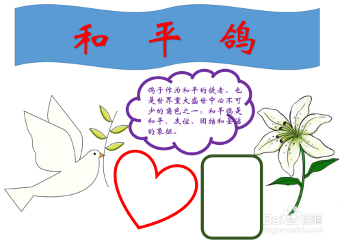 和平鸽手抄报
