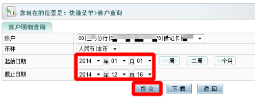 如何网上查询农行卡一年的收入支出明细及总和？