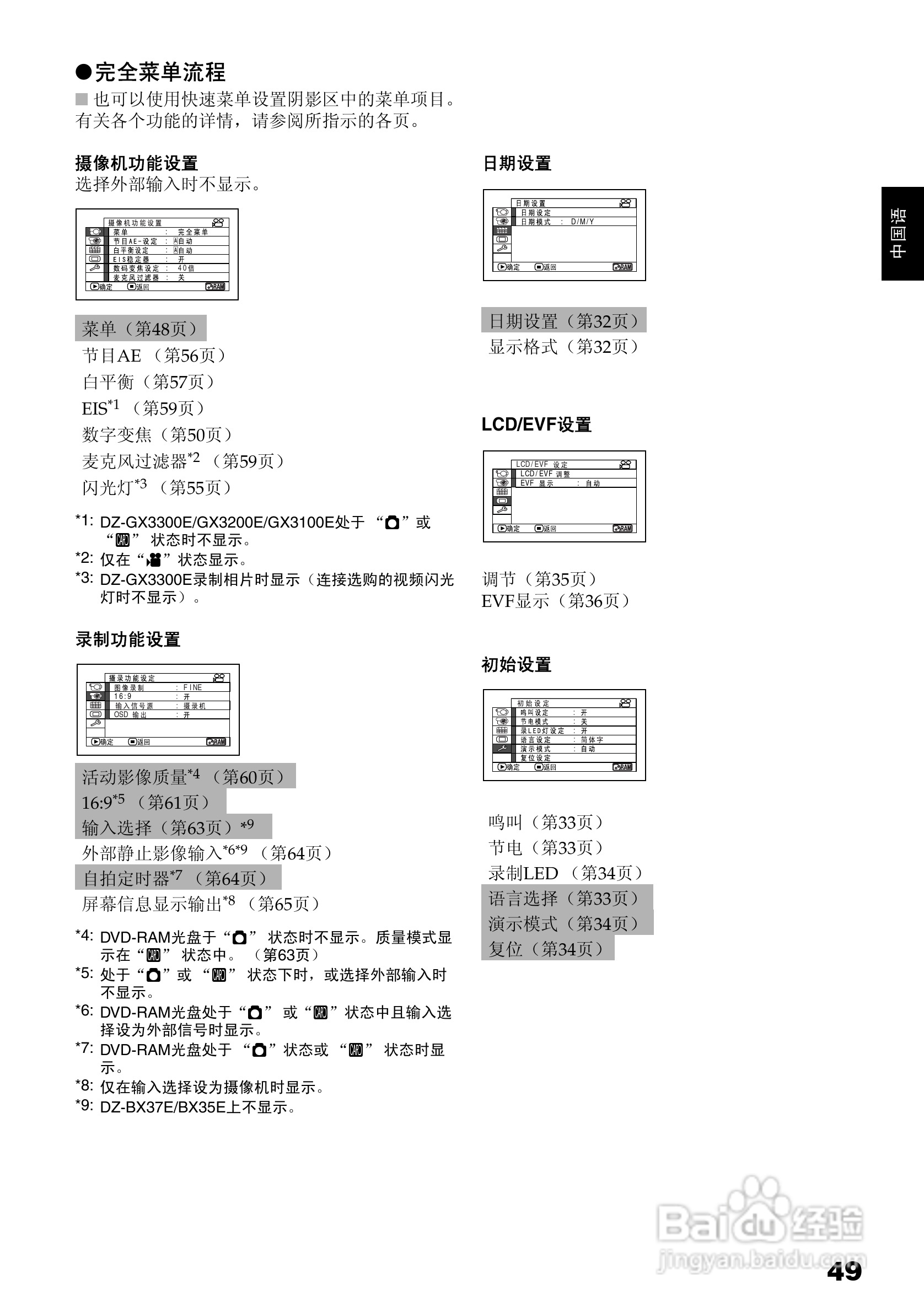日立DZ-BX35E数码摄像机使用说明书:[5]