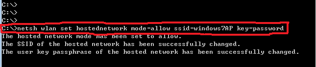 windows 7 内置无线AP配置