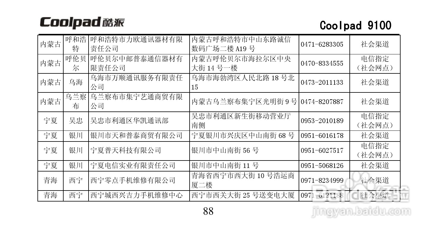 酷派Coolpad 9100手机使用说明书:[10]