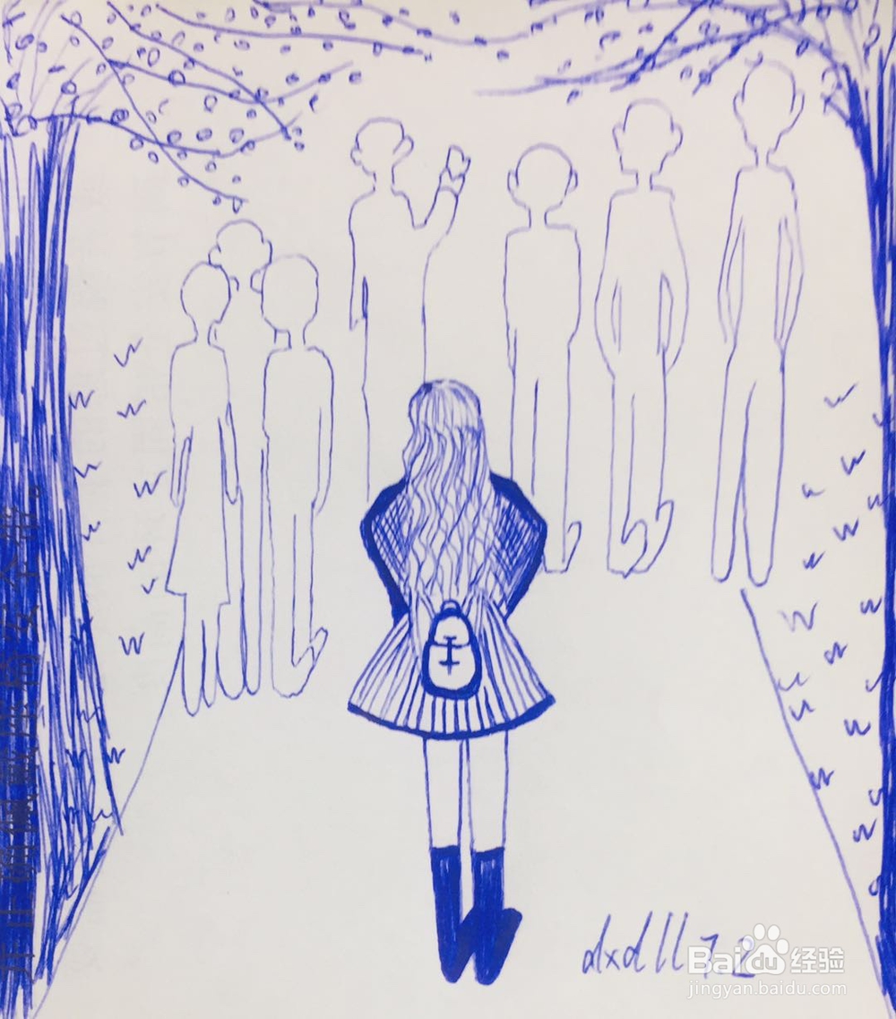 dxdll手绘之出游的女孩