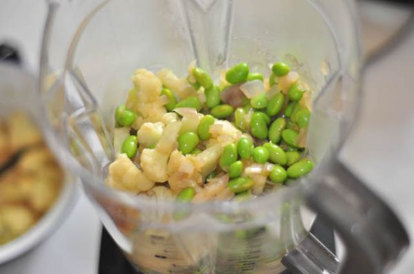 大虾毛豆花椰菜浓汤