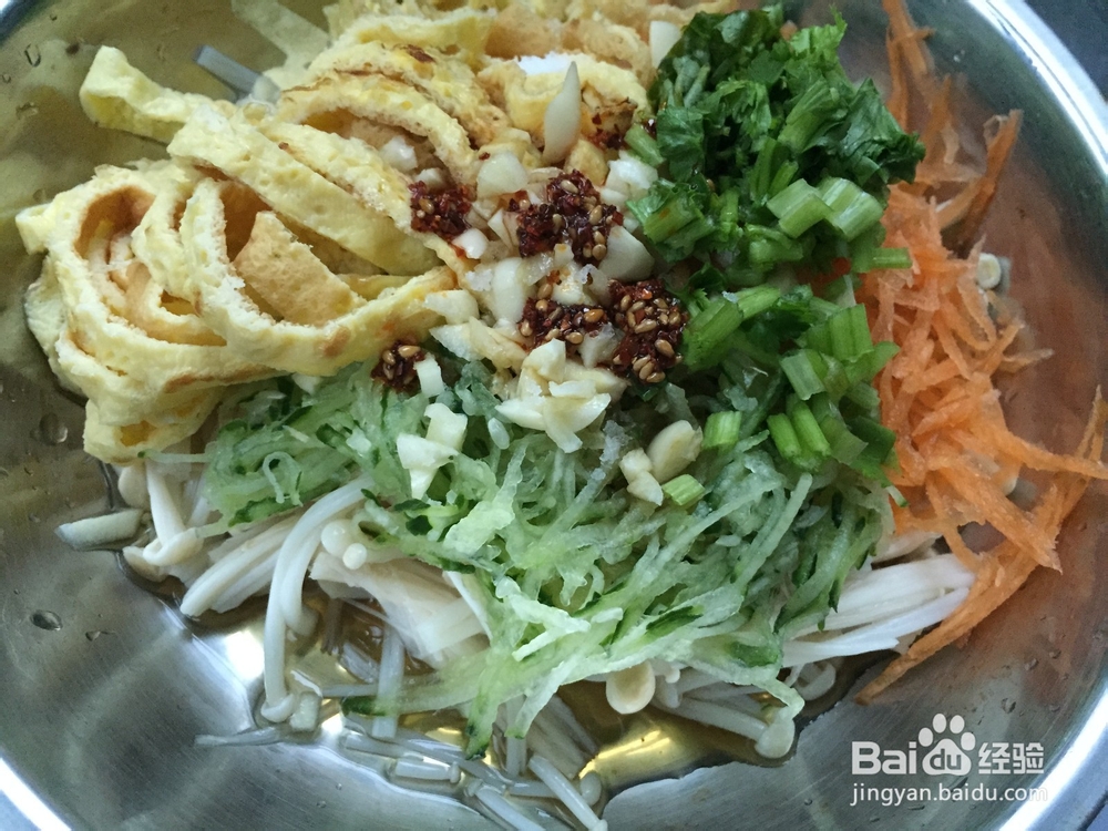 简单凉拌金针菇