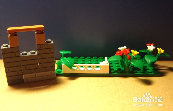 如何用积木拼装公园跳街舞的场景