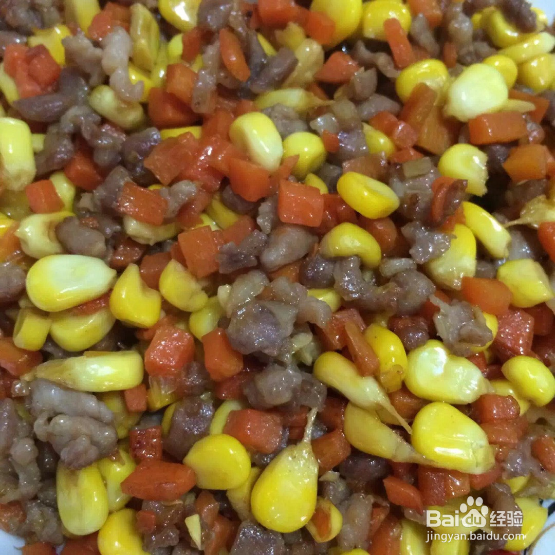 玉米红萝卜炒丁的做法