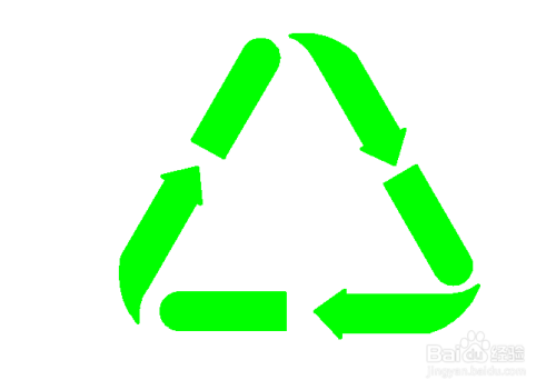 可回收标志简笔画