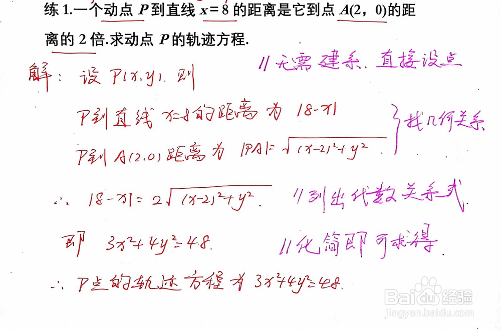 轨迹方程的求法