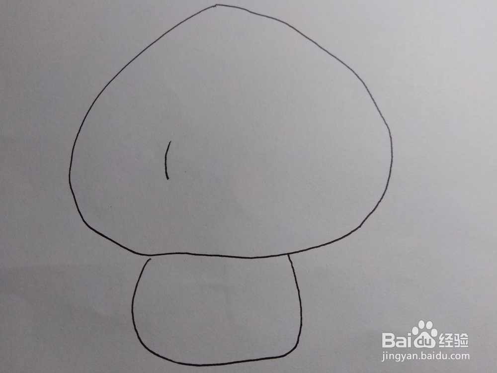教你怎样画一个可爱的小蘑菇206