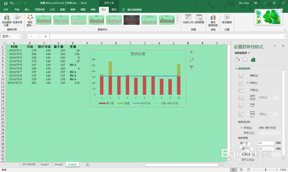 Excel双色柱形图