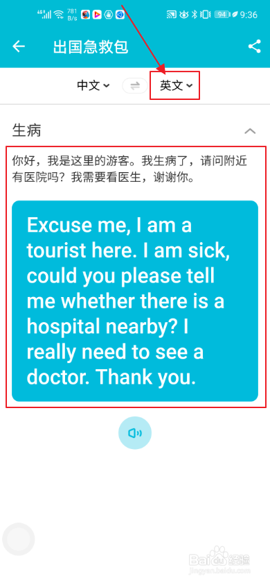 有道翻译如何查看出国急救包