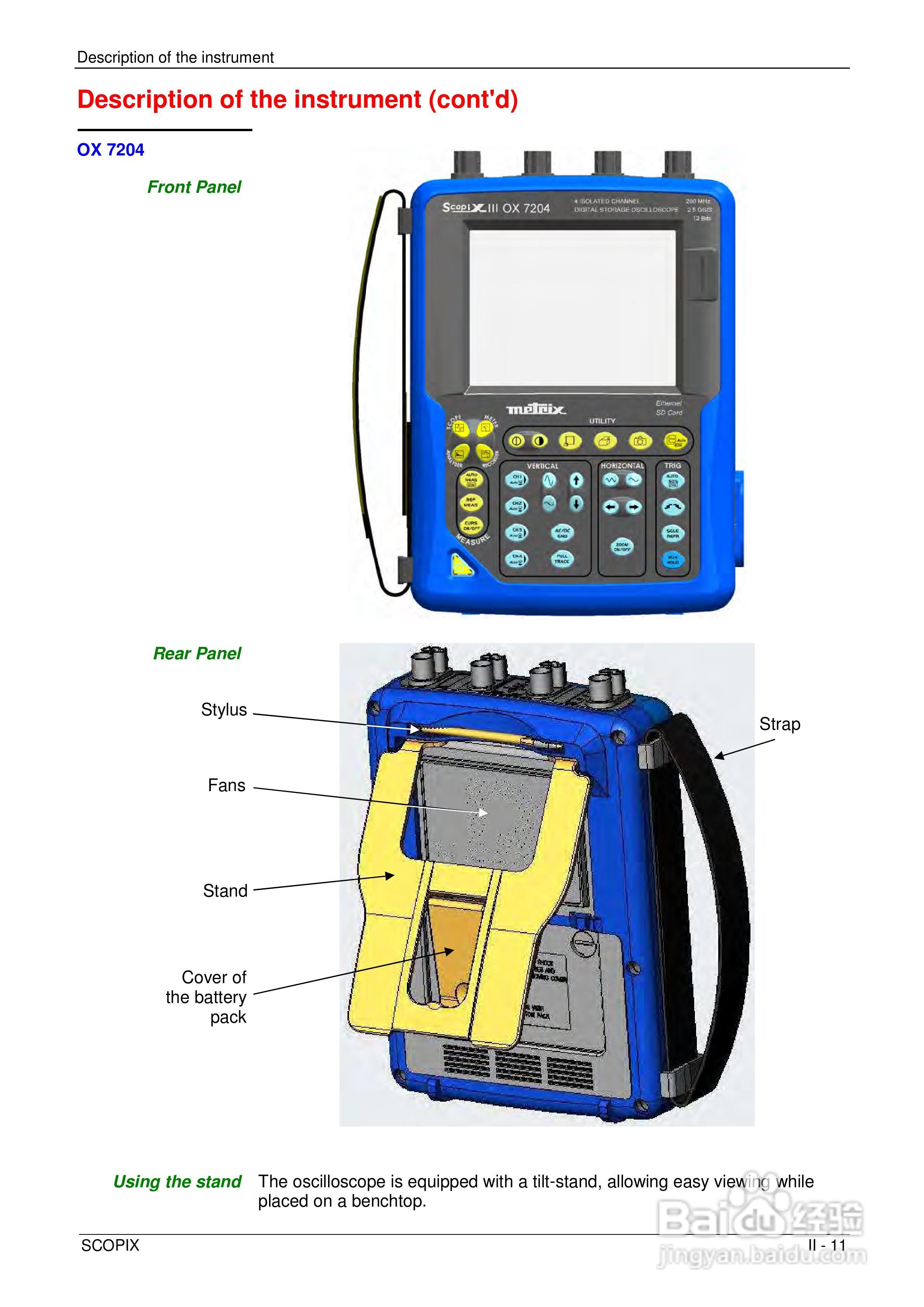 OX7204便携式数字存储示波器用户手册:[2]