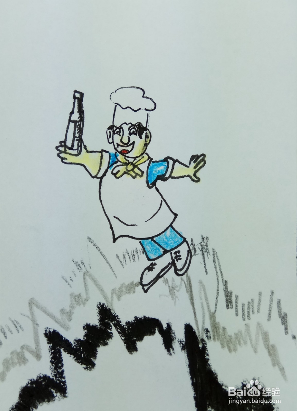 怎样画简笔画“快乐的厨师”？