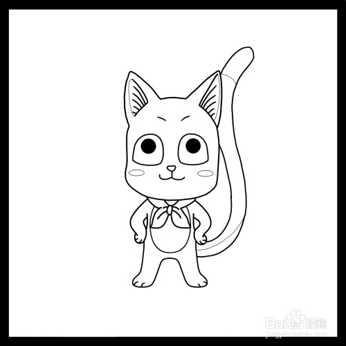 怎么画动漫《妖精的尾巴》哈比简笔画