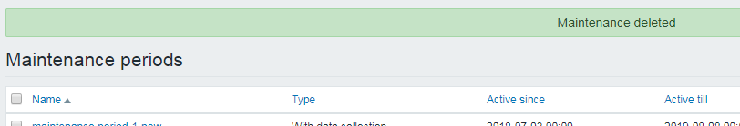 如何在zabbix中删除维护周期？