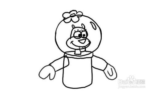 怎样画松鼠珊迪的简笔画教程