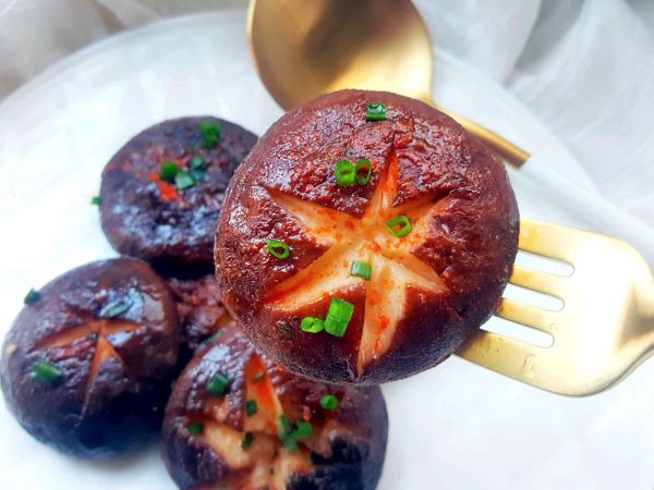 烤香菇#10分钟早餐大挑战#