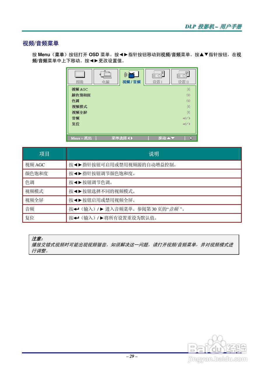 丽讯Vivitek D825ES投影机说明书:[4]