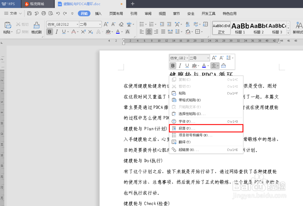 如何在WPS文档中调整文档格式做到美观