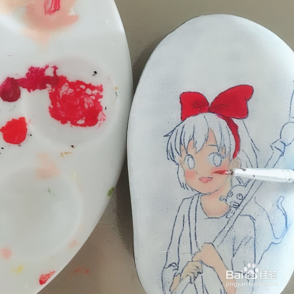 怎么画石头画魔女宅急便