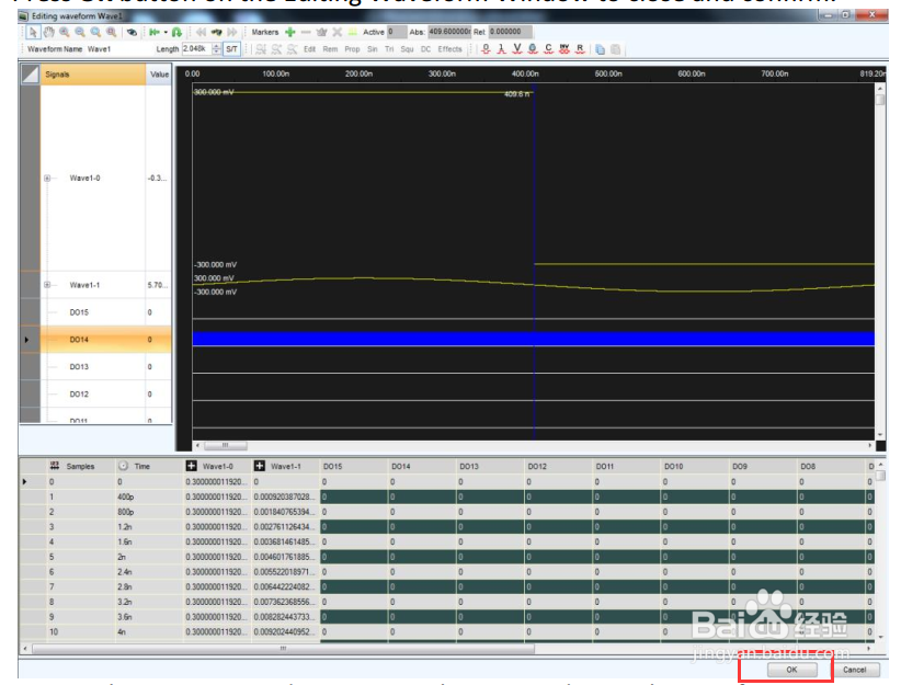 Active2500任意波形发生器创建一个系列波形步骤