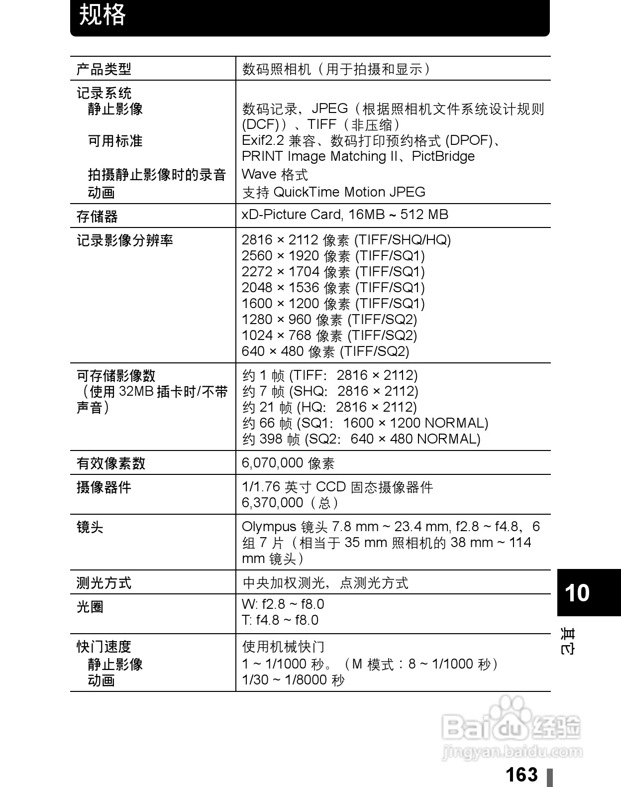 Olympus奥林巴斯C-60Z数码相机说明书:[17]