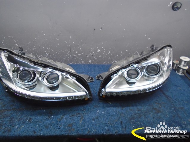 百万豪车奔驰S350灯光升级原装进口海拉5透镜