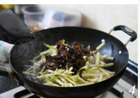 蒿菜黑木耳炒肉