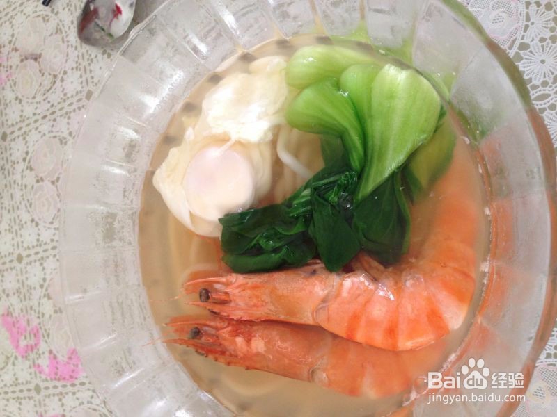 #美食#对虾鸡蛋清汤面的做法