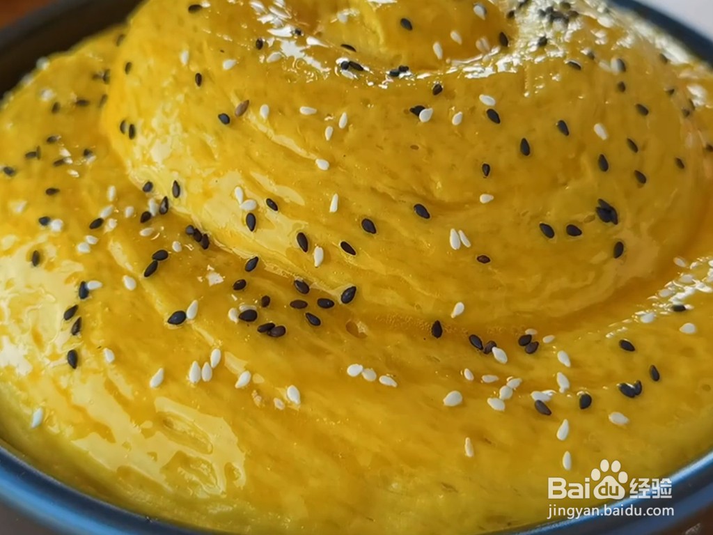 南瓜糖蜜豆葡萄干芝麻蛋糕不用烤箱怎么做