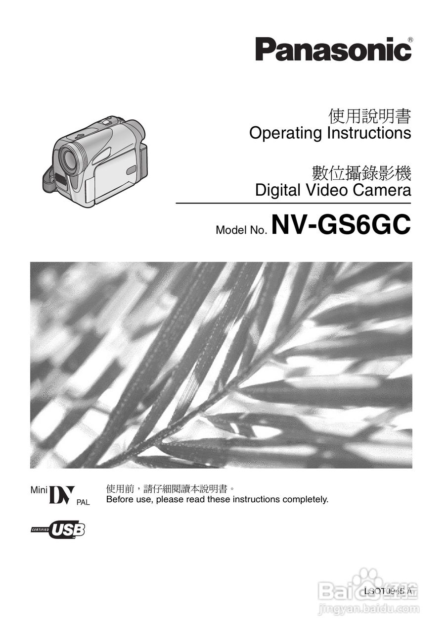 松下NV-GS6GC数码摄像机说明书:[1]