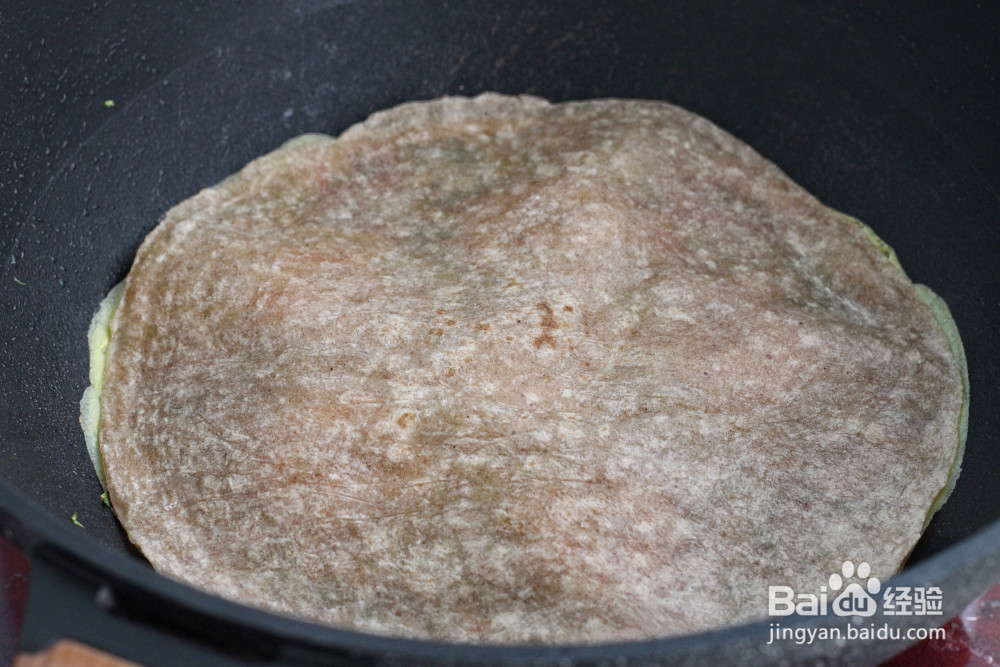 全麦包菜虾仁蛋饼的做法