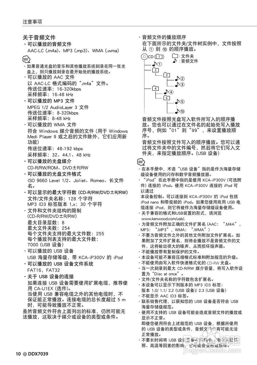 KENWOOD DDX7039接收机显示器使用说明书:[1]