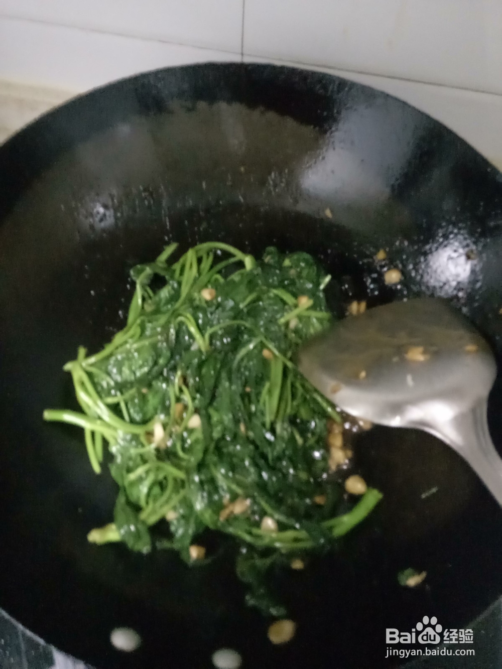 家常蒜沫耗油空心菜