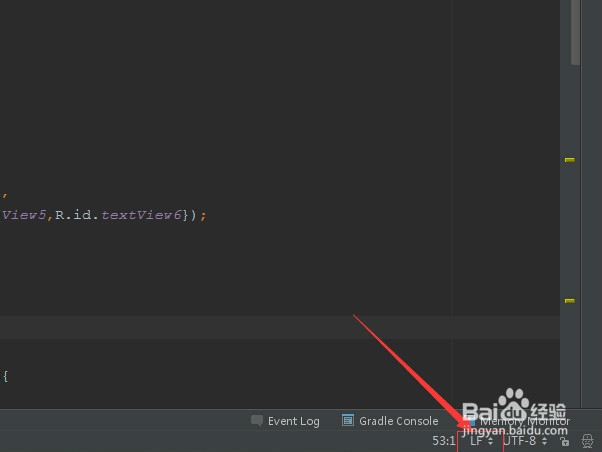 Android studio怎么切换行分隔符