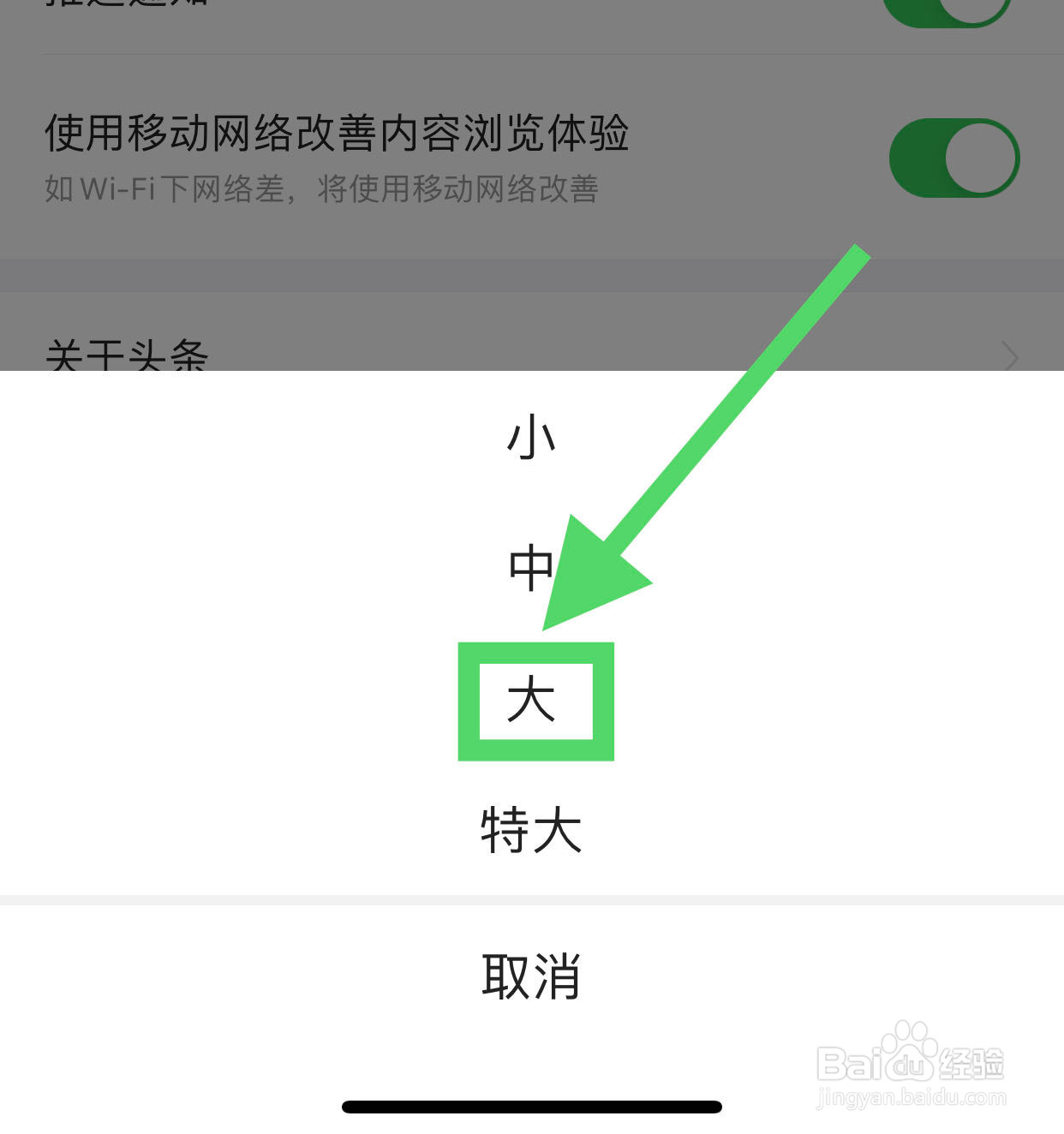 今日头条极速版如何设置字体大小