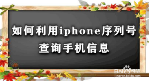 如何利用iphone 序列号查询手机信息