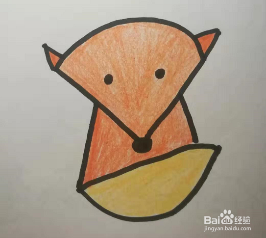 简笔画的小狐狸怎么画
