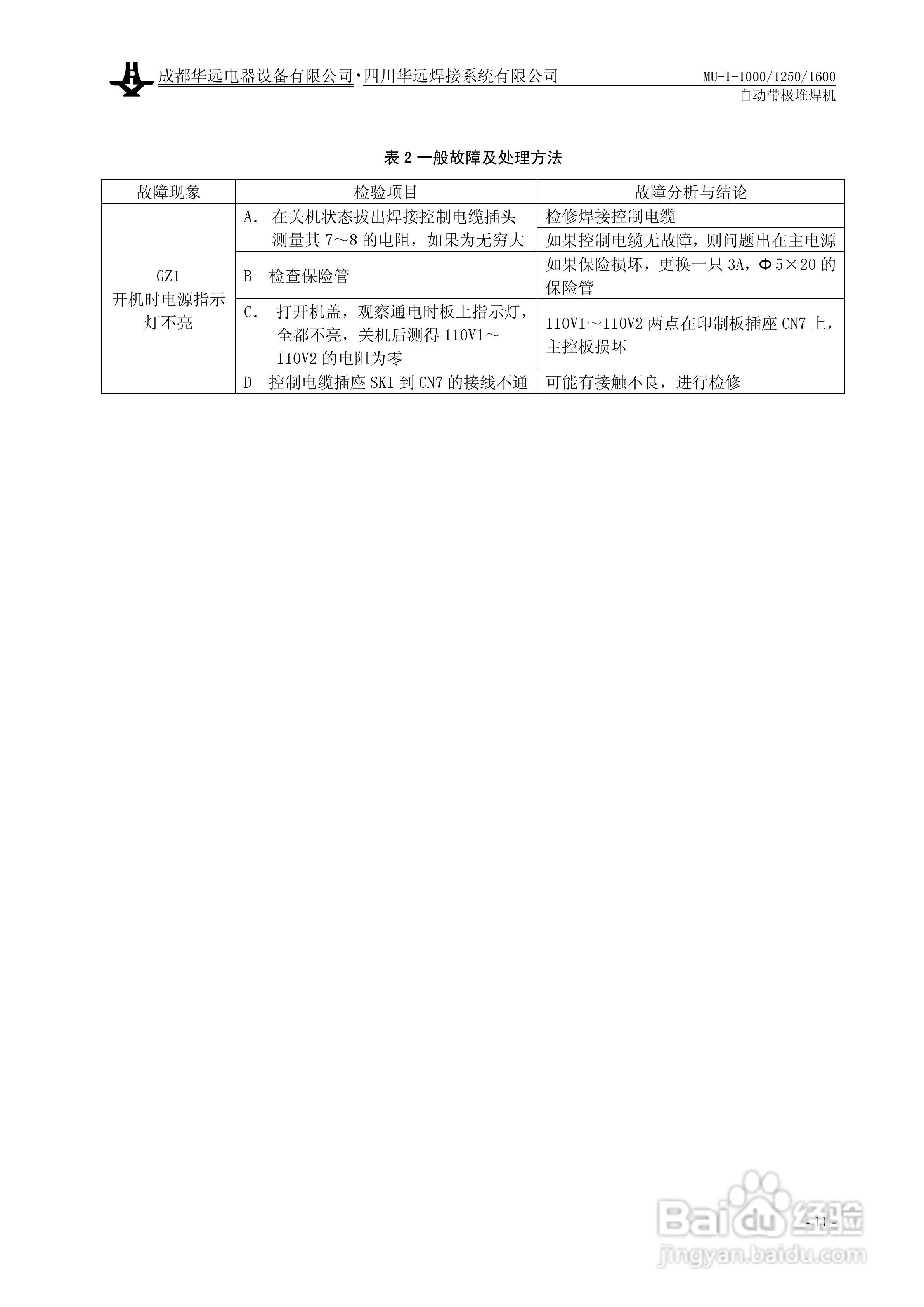 华远MU-1-1000自动带极堆焊机使用说明书:[2]