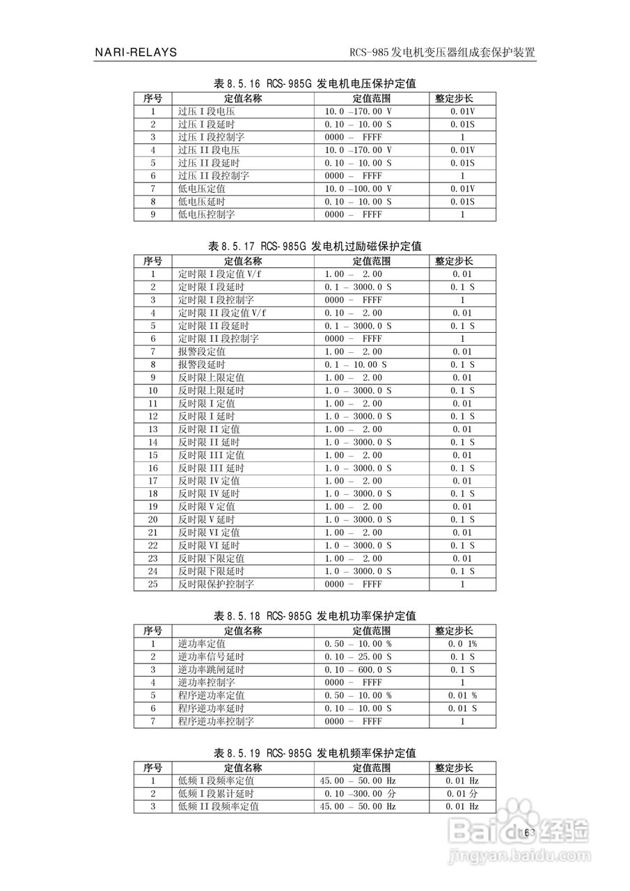 南瑞RCS-985G发电机变压器成套保护装置技术说明书:[17]