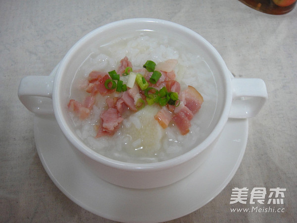 培根山药粥的做法