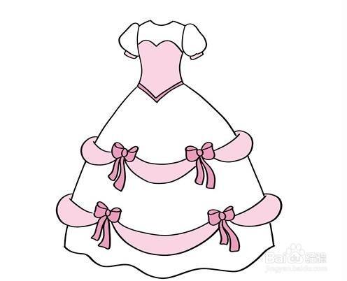 女生穿大伞裙子非常飘逸潇洒,那么大伞裙子应该怎么画呢?