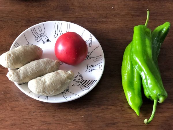 番茄青椒炒面筋