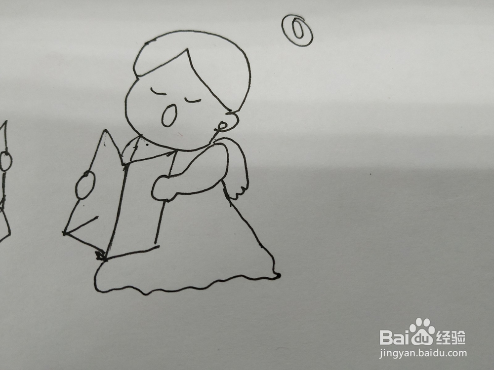 怎么画两个看书的小孩简笔画，怎么画小孩简笔画
