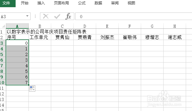 以数字表示的项目责任矩阵表怎样创建？