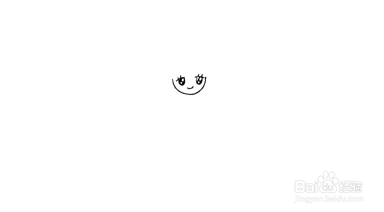 漂亮小公主简笔画步骤分解